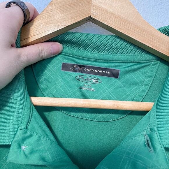 Greg Norman Play Dry Green Golf Polo Size XL LOGO - Picture 3 of 8